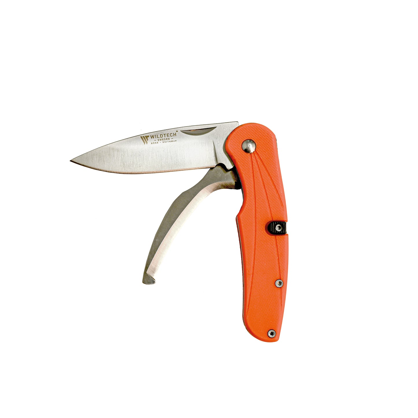 Wildtech foldekniv m. opbrækkerblad. Orange