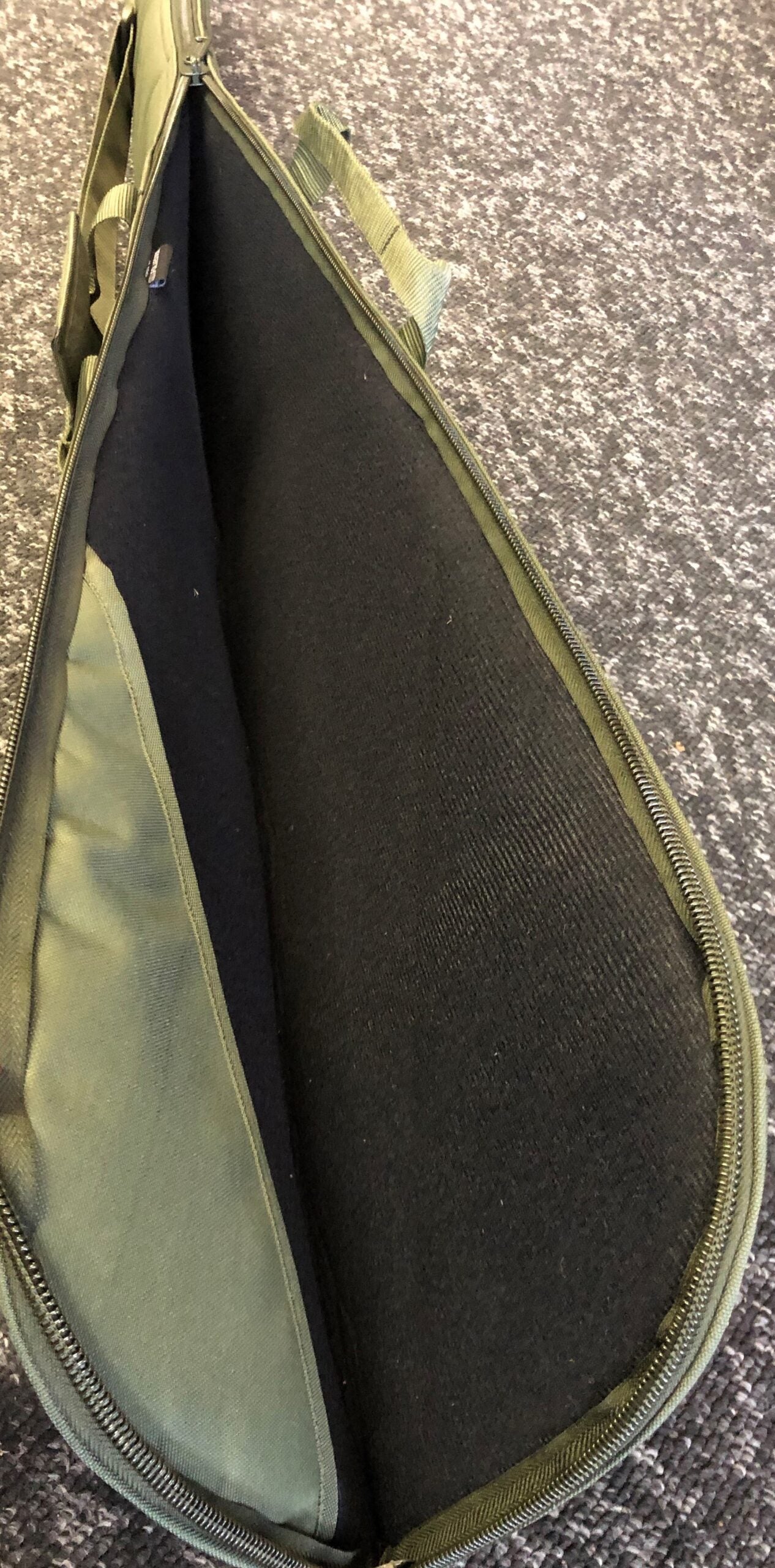 Grøn std. hagl 132 cm m. udv. lomme - cordura