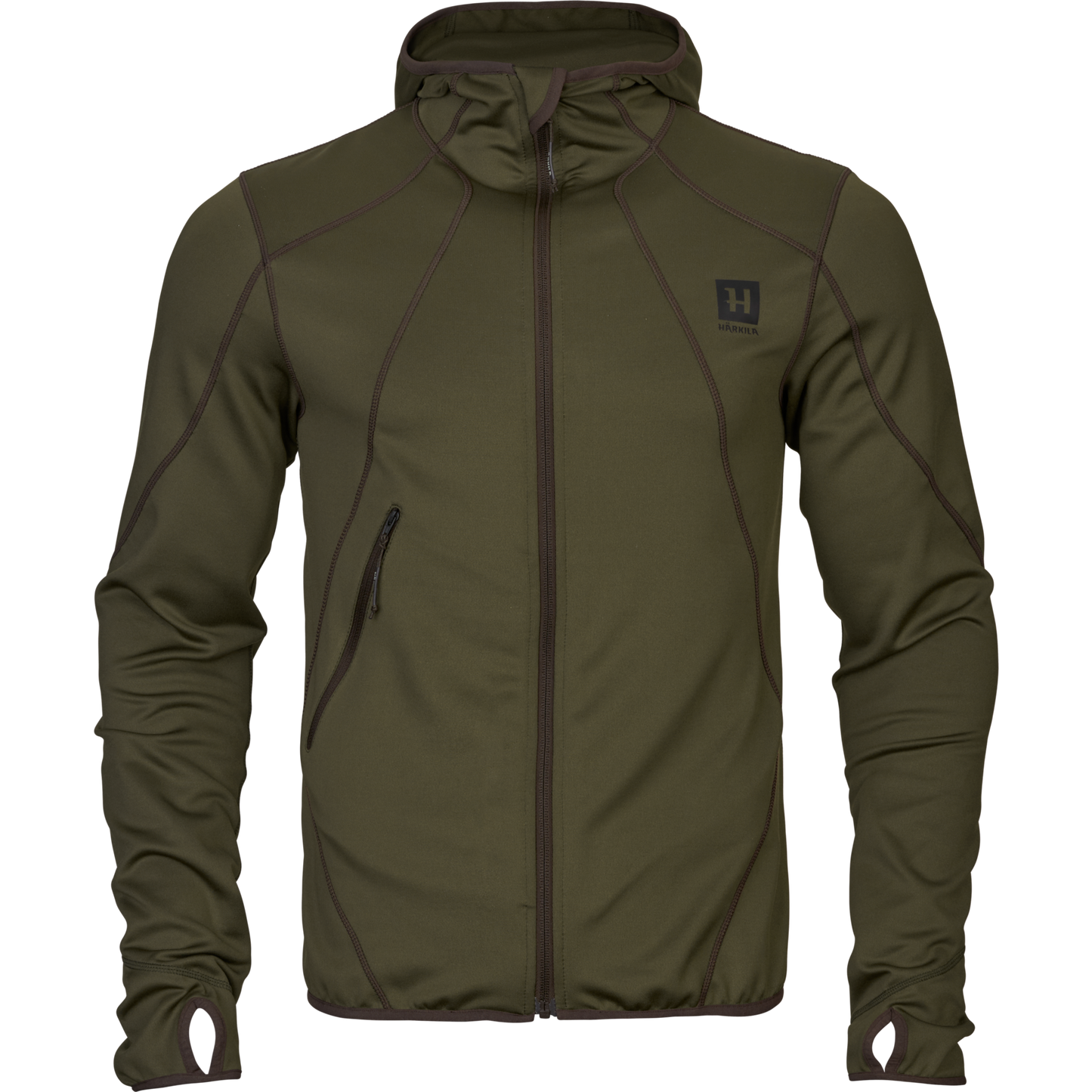 Härkila Deer Stalker Fleece-hættetrøje med fuld lynlås