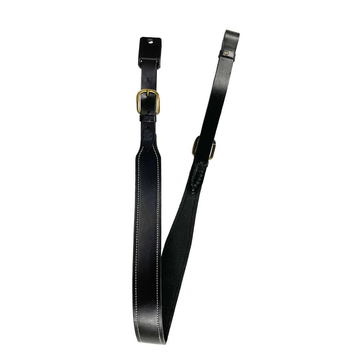 Riffelrem læder sort BLF