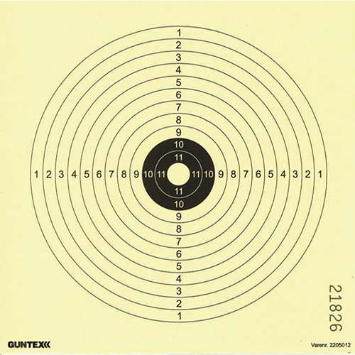 Skydeskiver 14x14 1-12 - 25 stk