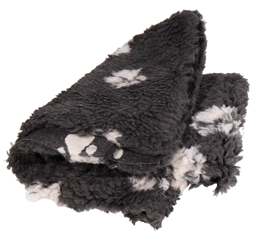 Vetbed 75x100cm, medium grey with paws