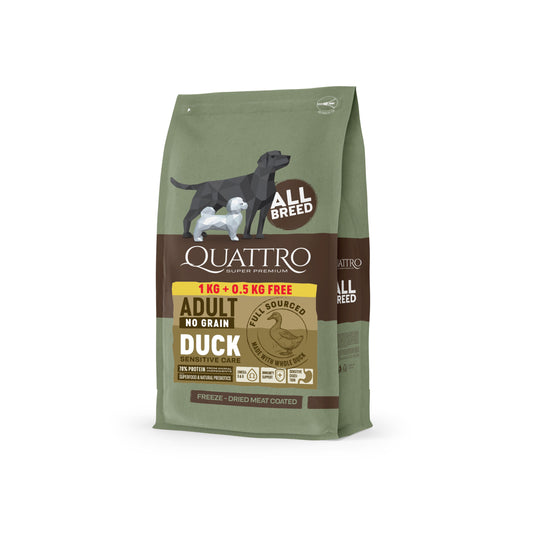 Quattro All Breed No Grain Duck - 1,5kg