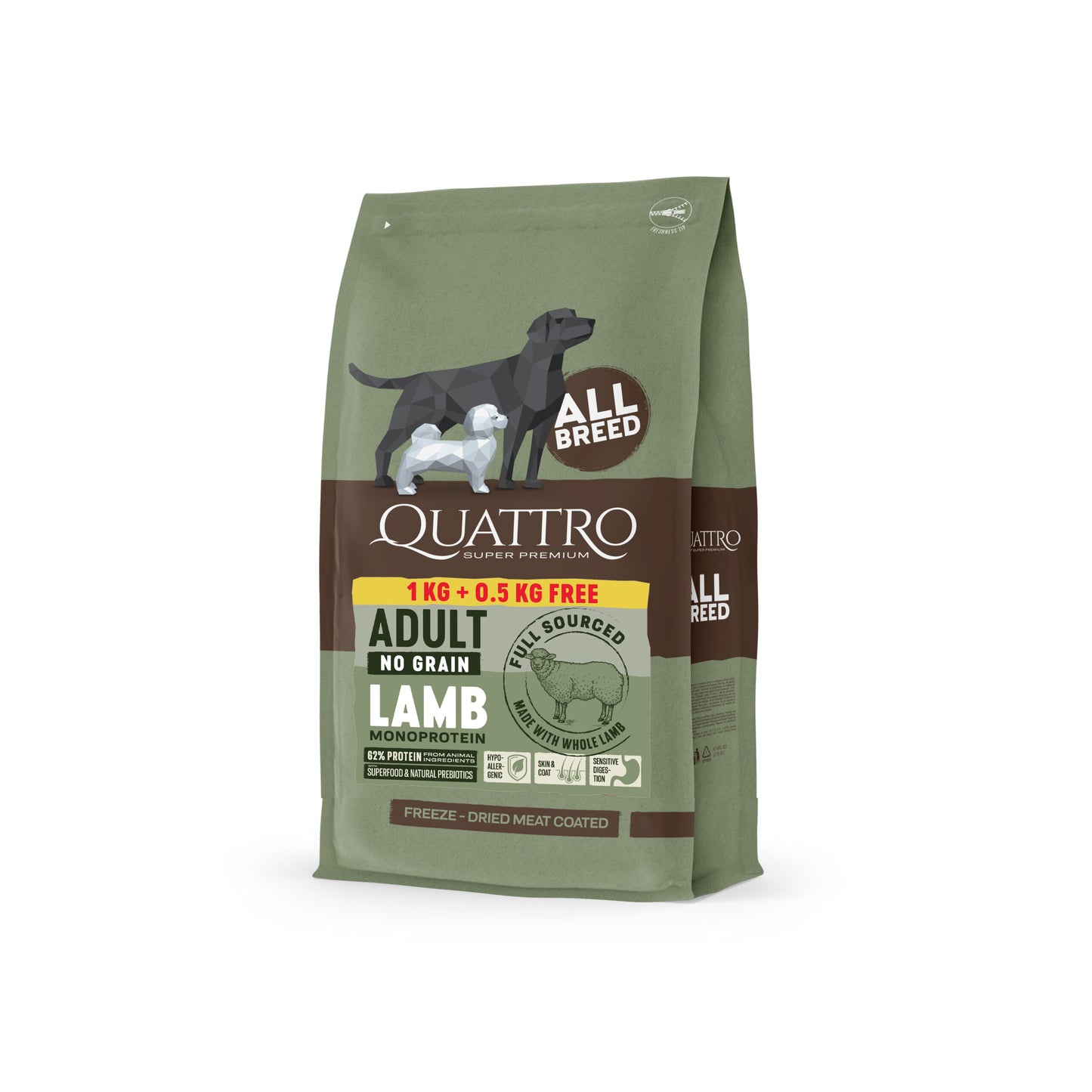 Quattro All Breed No Grain Lamb - 1,5kg