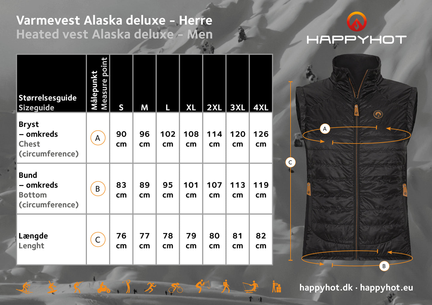 Happyhot Alaska Varmevest – Herre