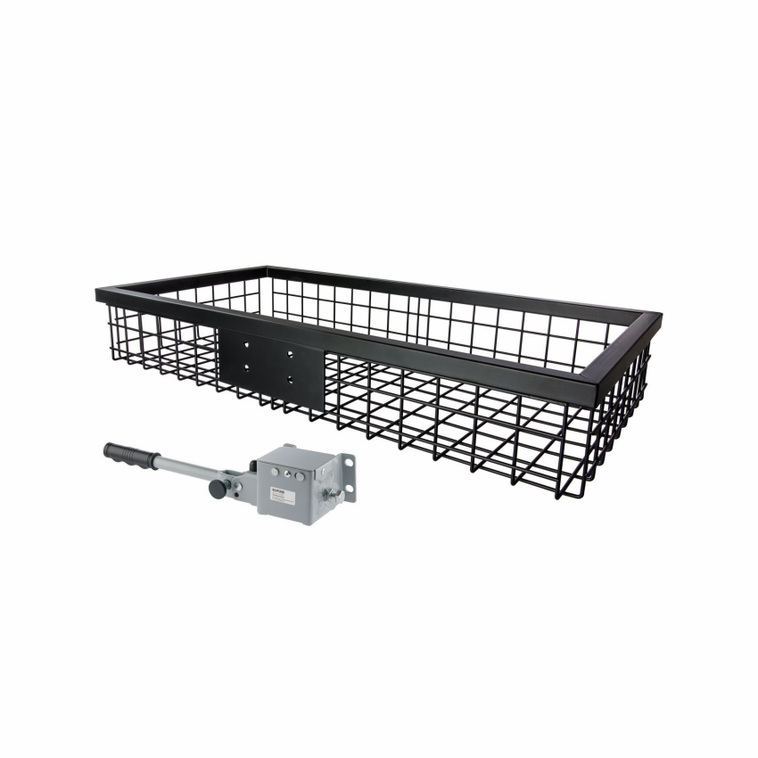 EUROHUNT trådkurv med quick kobling 1020 x 530 x 165 mm coated sort