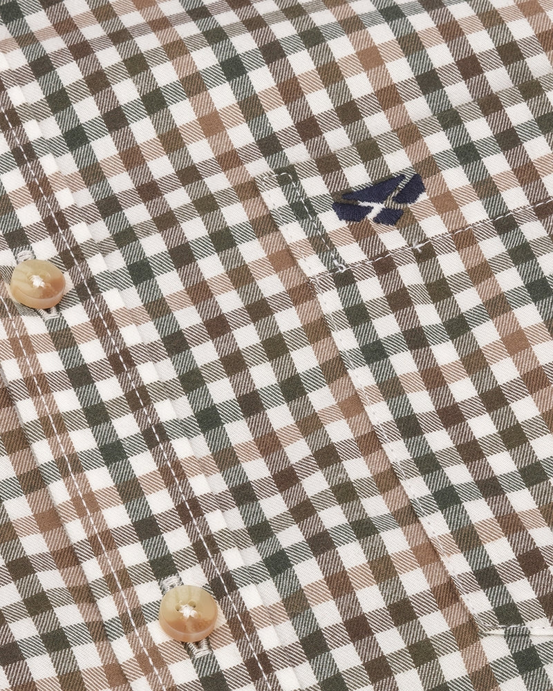Hoggs of Fife Garvock Cotton Twill Herringbone Skjorte