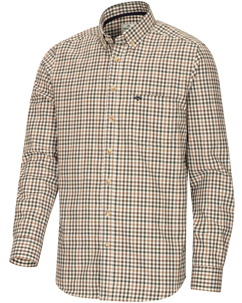 Hoggs of Fife Garvock Cotton Twill Herringbone Skjorte