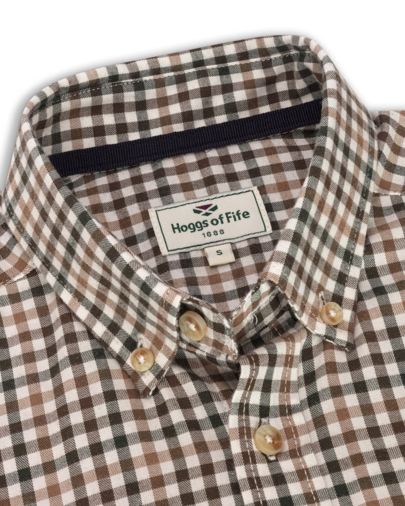 Hoggs of Fife Garvock Cotton Twill Herringbone Skjorte