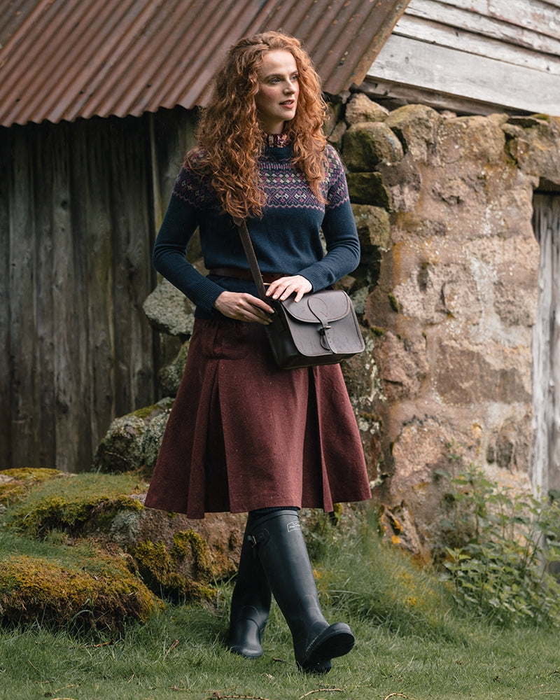 Hogg of Fife Jura Ladies Fair Isle Crew Neck Pullover